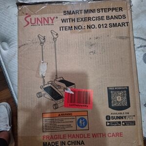 Smart Mini Stepper with Exercise Bands - Black